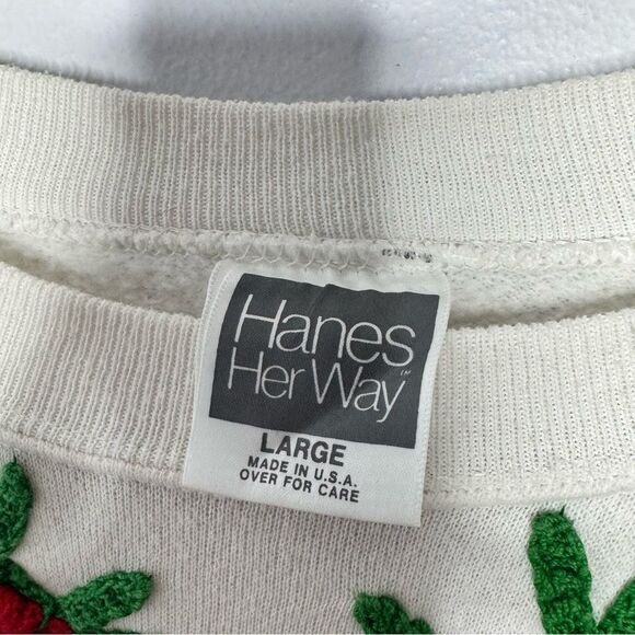 Vintage Hanes off white crewne size large - Picture 6 of 6